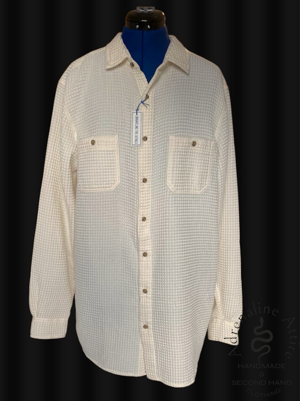 Rowm waffle button-front LT